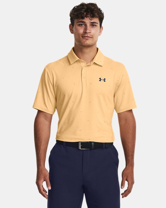 Men's UA Playoff 3.0 Printed Polo in Yellow image number 0